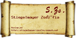 Stiegelmayer Zsófia névjegykártya