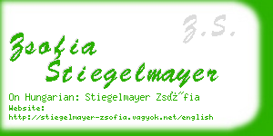 zsofia stiegelmayer business card